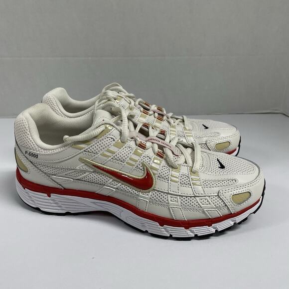 Nike P-6000 Phantom Dragon Red CD6404 015 Size 7 White Cream Ivory Mesh Sneakers main image 6